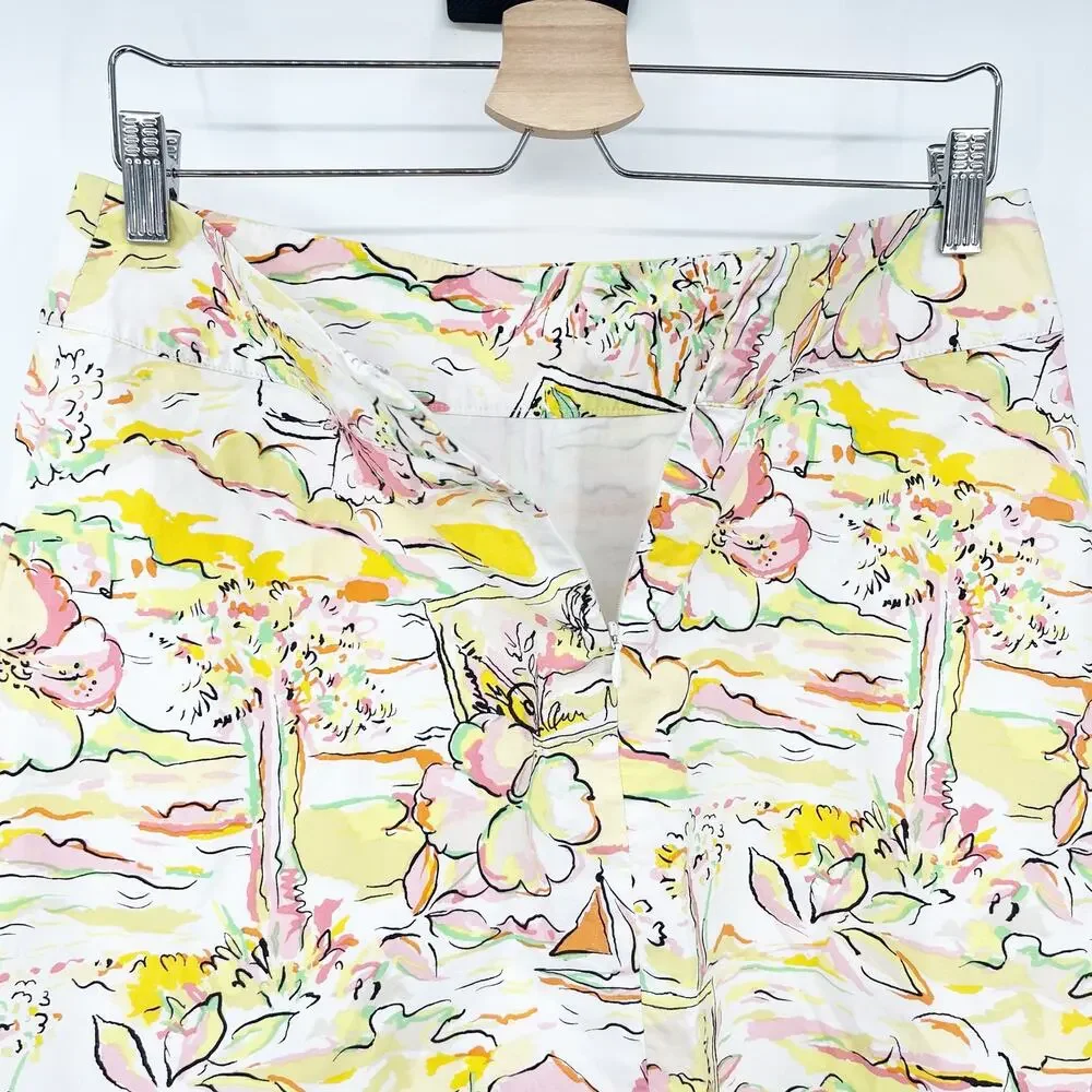 Express Womens Resort Beach Aloha‎ Hawaiian Tropical Floral A-Line Skirt Size 6
